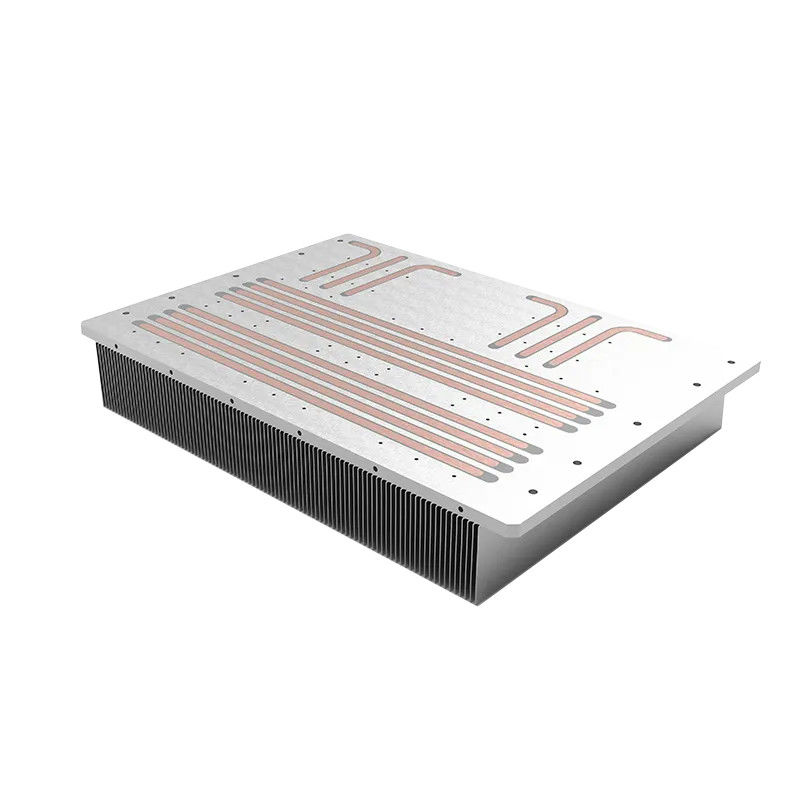 Customized Aluminum Heatpipe Water Cooling Block Heatsink 4 Heat Pipe